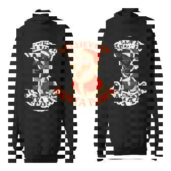 I Believe In Santa Paws Manchester Terrier Dog Hat Christmas Sweatshirt | Mazezy