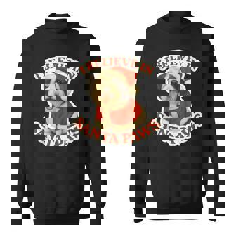 I Believe In Santa Paws Tibetan Terrier Dog Merry Christmas Sweatshirt | Mazezy