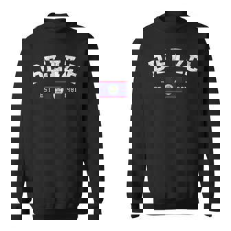 Belize Est 1981 Belizean Flag Independence Day Sweatshirt Unisex | Mazezy