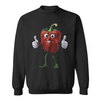 Bell Pepper Smiling Tank Top Sweatshirt Unisex | Mazezy