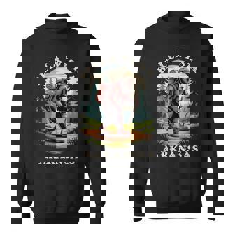 Bella Vista Arkansas AR Blue Ridge Hiking Bear Sweatshirt Unisex | Mazezy