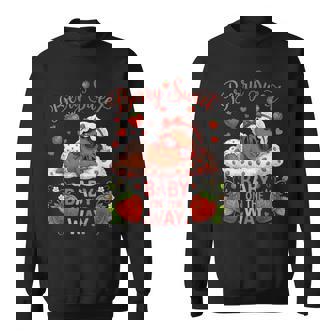 Berry Sweet Baby On The Way Strawberry Pregnancy Gender Sweatshirt - Monsterry