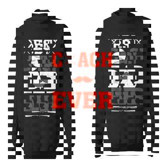 Best Coach Dad Ever Baseball Softball Daddy Beards Men Tank Top Sweatshirt Unisex | Mazezy