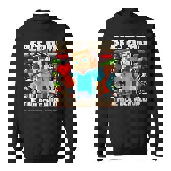 Best Dad In The Block World Pixel Gaming Father Day Sweatshirt | Seseable UK