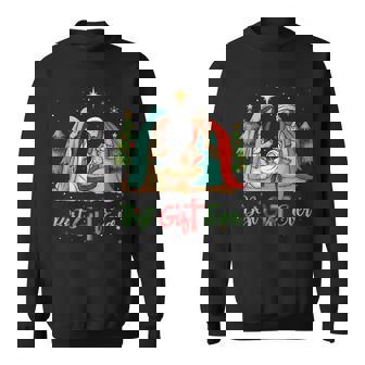 Best Ever Christmas Cool Jesus Nativity Scene Christian Xmas Sweatshirt Unisex | Mazezy