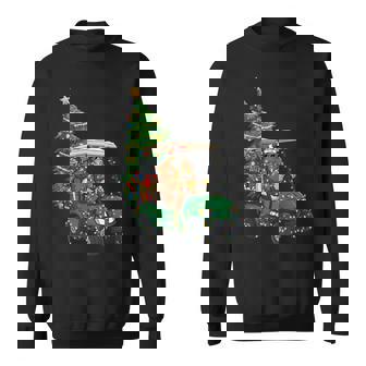 Bigfoot Christmas Golf Cart Lights Sasquatch Xmas Golfing Sweatshirt - Thegiftio