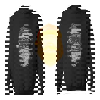 Bigfoot Face Sunglasses Santa Christmas Vintage Sasquatch Sweatshirt - Thegiftio