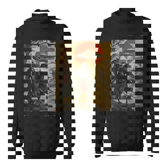 Bigfoot Ninja Alien Vintage Japanese Samurai Ukiyo-E Bigfoot Sweatshirt | Seseable FR