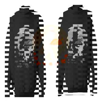 Bigfoot Pilgrim Roasted Turkey Thanksgiving Day Boys Men Sweatshirt Unisex | Mazezy