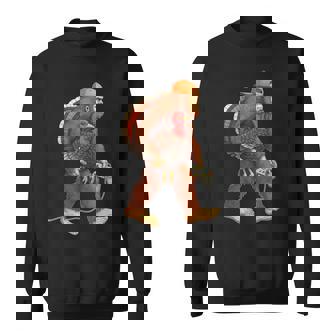 Bigfoot Thanksgiving Pilgrim Turkey Pumpkin Boys Video Games Sweatshirt Unisex | Mazezy