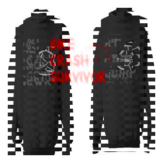 Bike Crash Survivor Fall And Accident Sarcastic Humor Tank Top Sweatshirt Unisex | Mazezy