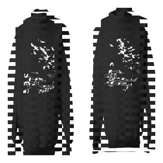 Bird Music Notes Musical Instrument Treble Clef Bird Lover Sweatshirt Unisex | Mazezy