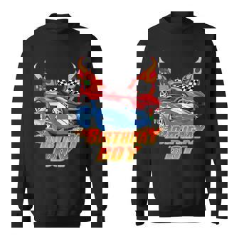Birthday Boy Race Car Birthday Racing Driver Theme Party Sweatshirt | Seseable UK