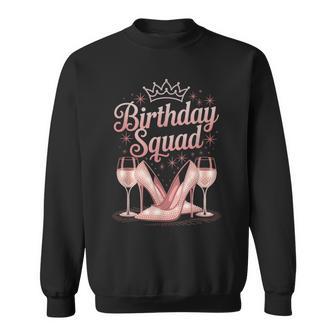 Birthday Squad Girly Elegant Party For Birthday Beige Sweatshirt | Seseable FR