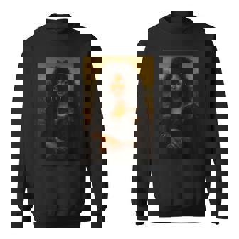 Black Mona Lisa Afro African American Melanin Black History Sweatshirt - Monsterry
