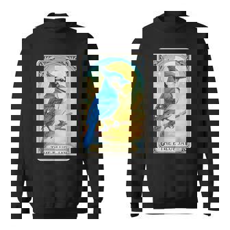 The Blue Jay Tarot Card Sweatshirt Unisex | Mazezy