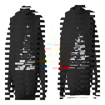 Boating Christmas Tree Ocean Fishing Cruisemas Family Cruise Sweatshirt Unisex | Mazezy