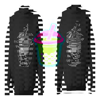 Boba Tea Art Bubble Tea Lover Cute Matcha Cup Anime Sweatshirt Unisex | Mazezy