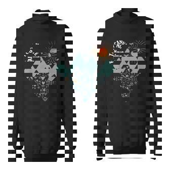 Boho Floral Mountain Flower Heart Faith Can Move Mountains Sweatshirt Unisex | Mazezy