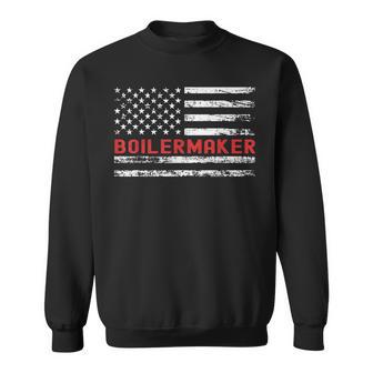 Boilermaker USA Flag Profession Retro Job Title Sweatshirt Unisex | Mazezy