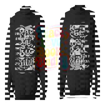 Bookbinder 60s 70s Hippie Retro Peace Love Bookbinding Sweatshirt Unisex | Mazezy