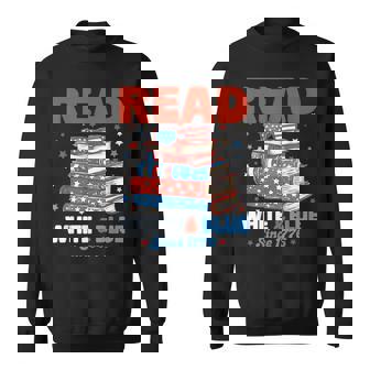 Bookish Red White And Blue Patriotic Read 4Th Of July Sweatshirt - Monsterry