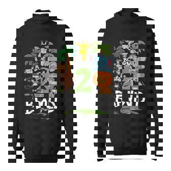 Born 2 Be Wild 2Nd Birthday Zoo 2 Year Old Boy Second Bday Sweatshirt | Seseable FR