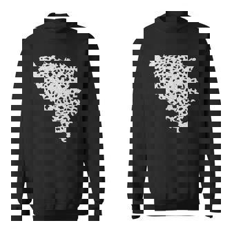 Bosnia Outline Crocheted Heklanje Bosnia Tank Top Sweatshirt Unisex | Mazezy