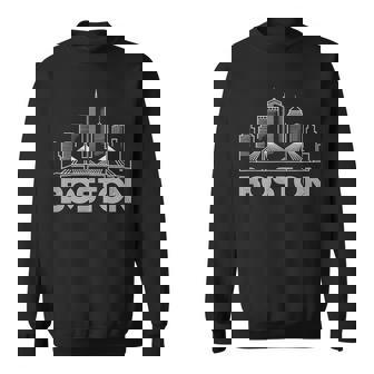 Boston Skyline Retro Vintage City Lovers Sweatshirt Unisex | Mazezy