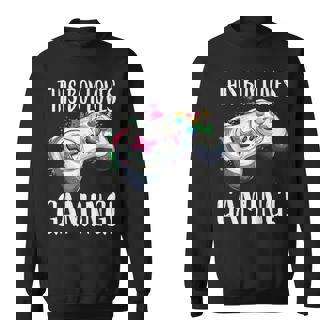 This Boy Loves Gaming Kids Gamer Sweatshirt Unisex | Mazezy