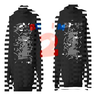 Bro I'm 2 Spider Web Theme 2nd Birthday Party Two Years Old Tank Top Sweatshirt Unisex | Mazezy