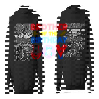 Brother Of The Birthday Boy Matching Spider Family Birthday Sweatshirt | Mazezy