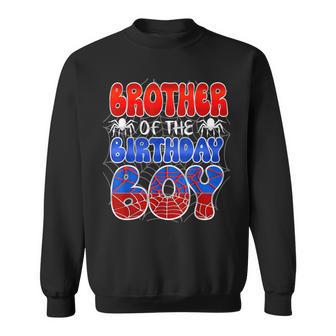 Brother Of The Birthday Boy Spider Web Family Matching Sweatshirt - Thegiftio