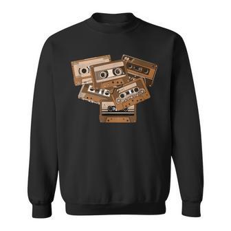 Brown Tape Cassettes Classic Old School Brown Color Graphic Sweatshirt | Mazezy