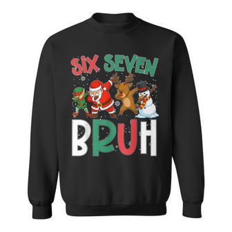 Bruh 67 Six Seven 6 7 Meme Gen Alpha Christmas Gen Z Xmas Sweatshirt - Thegiftio UK