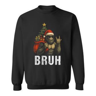 Bruh Bigfoot Christmas Christmas Tree Xmas Sasquatch Sweatshirt - Thegiftio UK