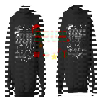 Bruh Christmas Pajama Buffalo Plaid Ugly Pj Sweatshirt | Mazezy