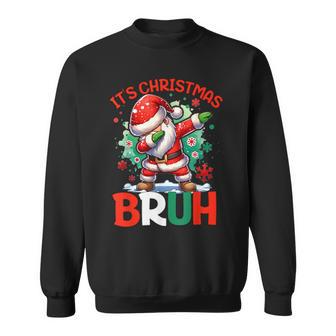 Bruh Dabbing Christmas Holiday Santa Claus Xmas Boys Sweatshirt - Thegiftio UK