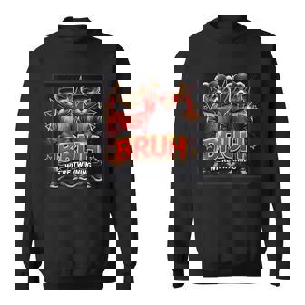 Bruh We'Re Twinning Boys Twin Day Spirit Week Bear Sweatshirt Unisex | Mazezy