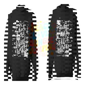 Bungee Jumper 60s 70s Hippie Retro Peace Love Bungee Jumping Sweatshirt Unisex | Mazezy