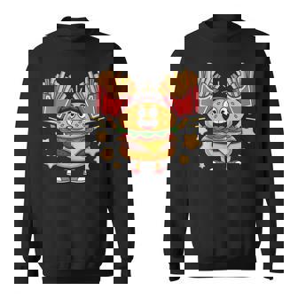 Burger Fries Snatch Squat Barbell Weight Hamburger Sweatshirt Unisex | Mazezy