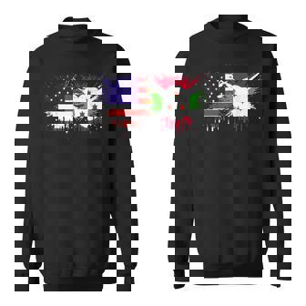 Burundi & USA Together Half American Half Burundian Sweatshirt Unisex | Mazezy