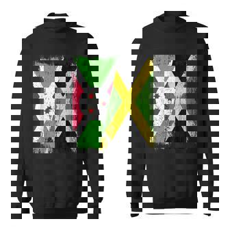 Burundi Jamaica Half Flag Burundian Jamaican Heritage Sweatshirt Unisex | Mazezy