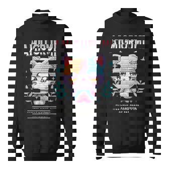 Cadeau Fan Amigurumi Kawaii Création Chat Crochetée Humour Sweater e - Cadeauxyz