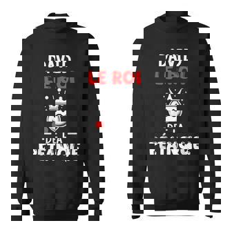 Cadeau Personnalisé Homme Prénom David Pétanque Humour Sweater e - Cadeauxyz