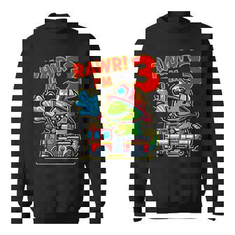 Camión De Bomberos De Dinosaurio Para Niños 3Er Cumpleaños Niño 3 Trex Bombero Camisa de entrenamiento - Regaloses