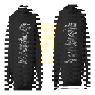 Camo Hip Hop Teddy Bear Prayer Boys Stylish Streetwear Sweatshirt | Seseable UK