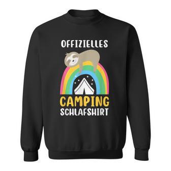 Camperchlaf Faultier Lustigeprüche Kinder Camping Sweatshirt - Seseable