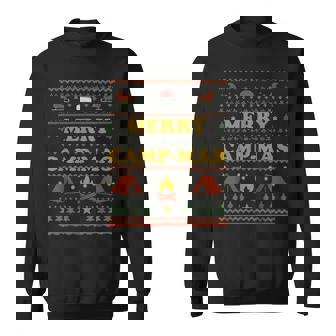 Camping Christmas Vintage Santa Hiking Xmas Sweatshirt - Thegiftio