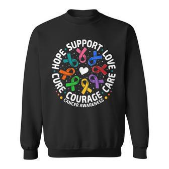 All Cancer Awareness Support All Ribbons Cancer Sweatshirt - Thegiftio UK